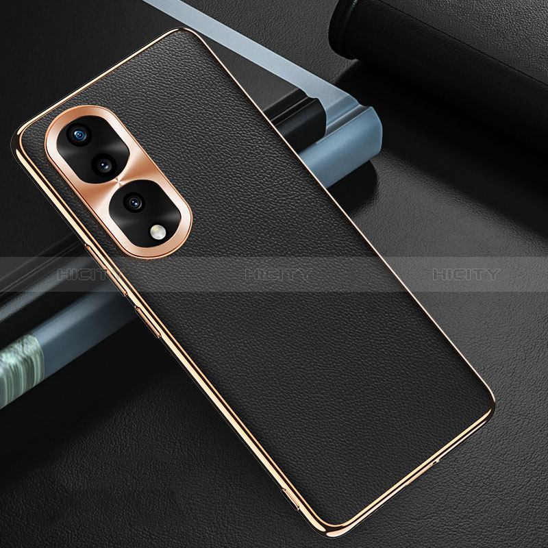 Custodia Lusso Pelle Cover GS2 per Huawei Honor 80 Pro Flat 5G Nero