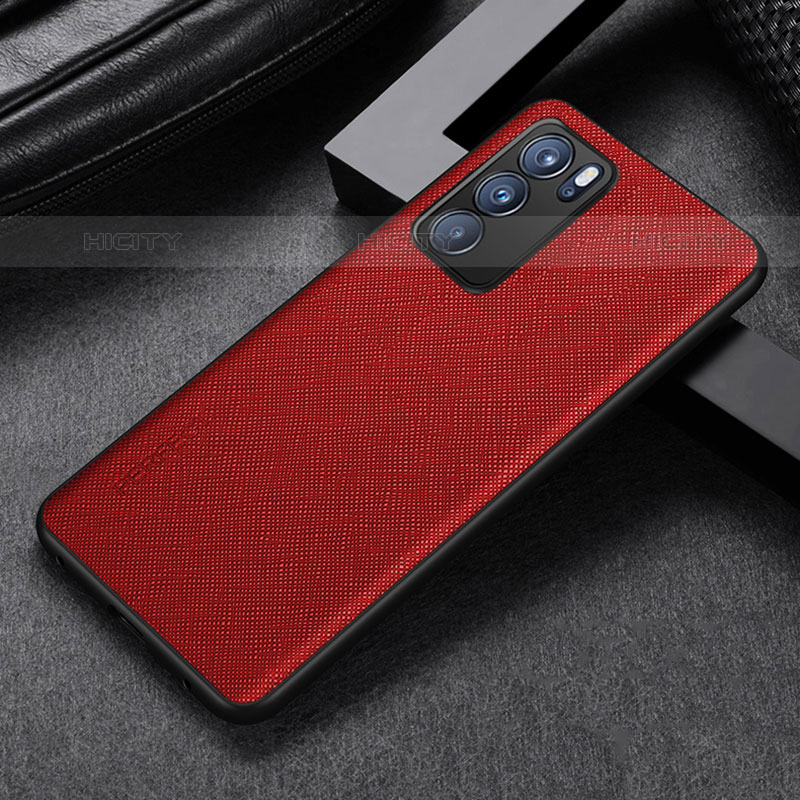 Custodia Lusso Pelle Cover GS2 per Oppo Reno6 5G Rosso