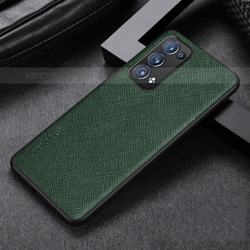 Custodia Lusso Pelle Cover GS2 per Oppo Reno6 Pro 5G Verde