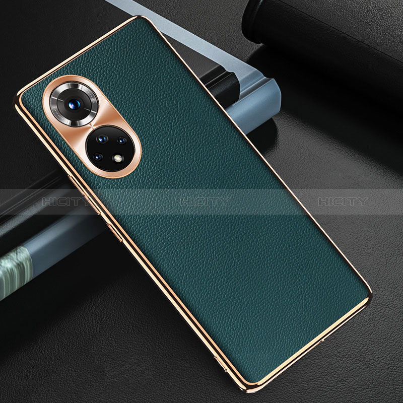 Custodia Lusso Pelle Cover GS3 per Huawei Honor 50 5G Verde