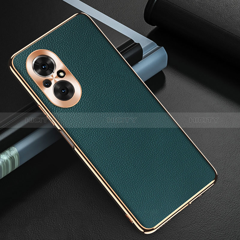 Custodia Lusso Pelle Cover GS3 per Huawei Honor 50 SE 5G Verde