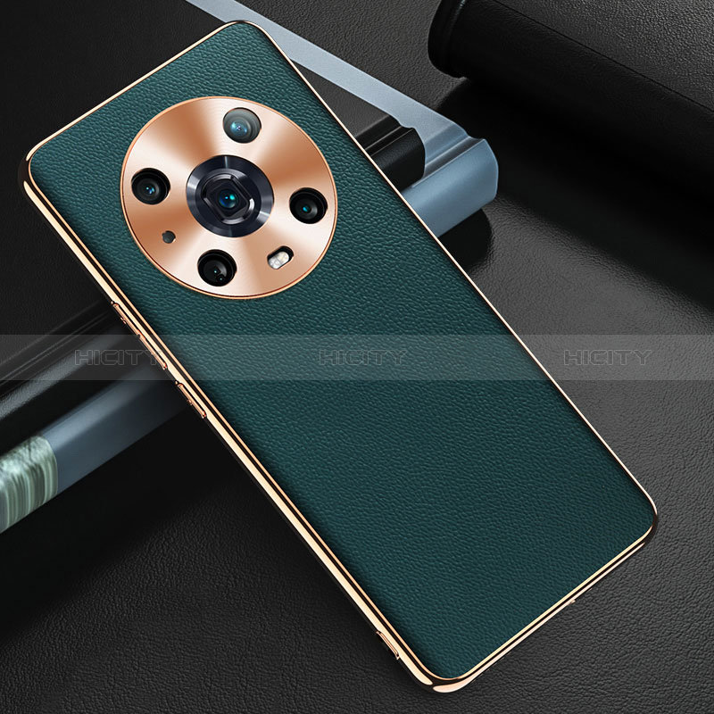 Custodia Lusso Pelle Cover GS3 per Huawei Honor Magic4 Pro 5G Verde