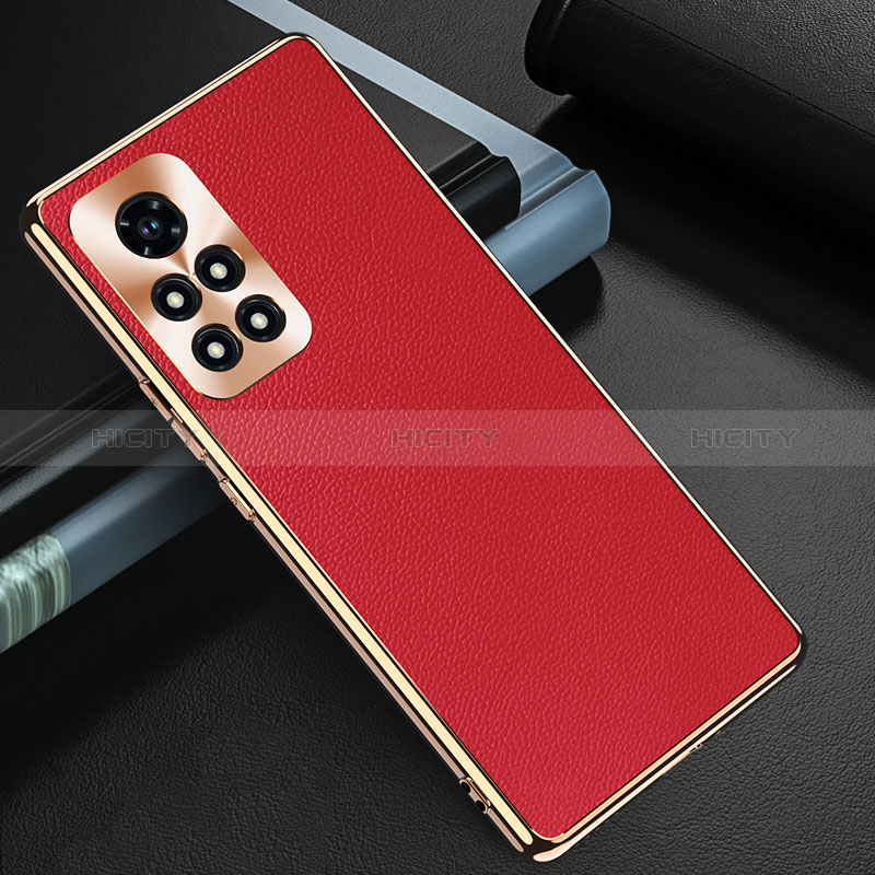 Custodia Lusso Pelle Cover GS3 per Huawei Honor V40 5G Rosso