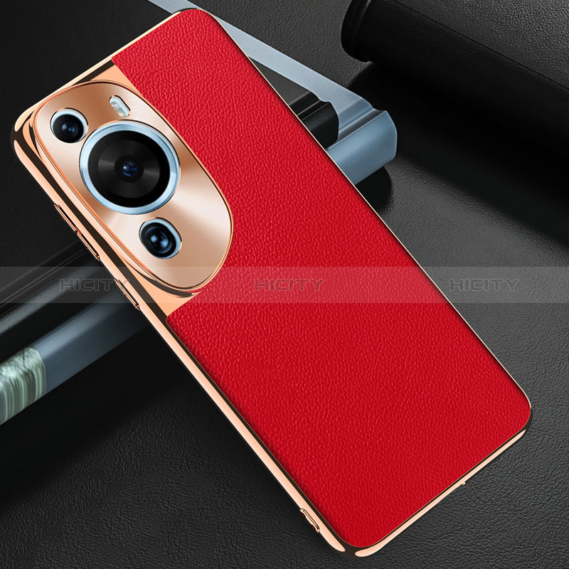 Custodia Lusso Pelle Cover GS3 per Huawei P60 Art Rosso