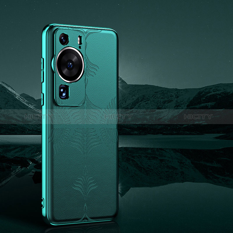 Custodia Lusso Pelle Cover GS4 per Huawei P60 Pro Verde