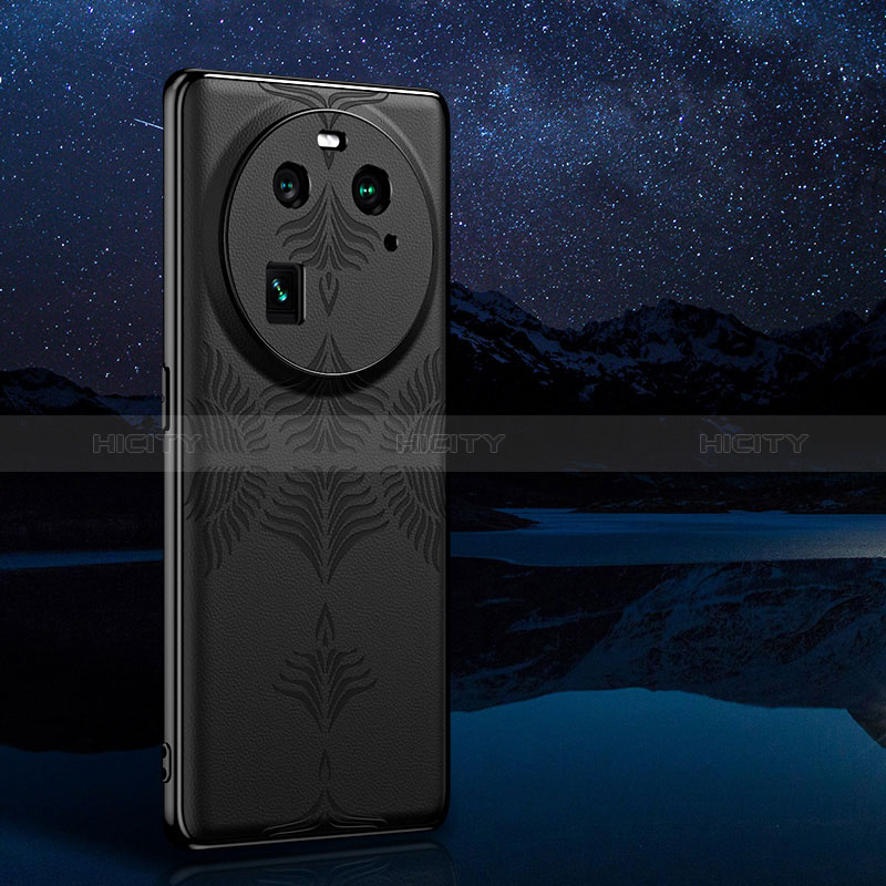 Custodia Lusso Pelle Cover GS4 per Oppo Find X6 Pro 5G Nero