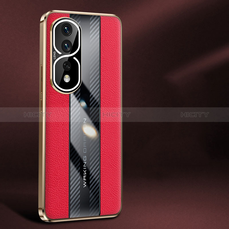 Custodia Lusso Pelle Cover JB1 per Huawei Honor 80 Pro 5G Rosso