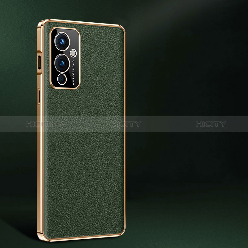 Custodia Lusso Pelle Cover JB2 per OnePlus 9 5G Verde