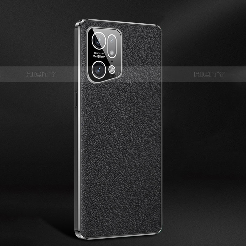 Custodia Lusso Pelle Cover JB2 per Oppo Find X5 Pro 5G Nero