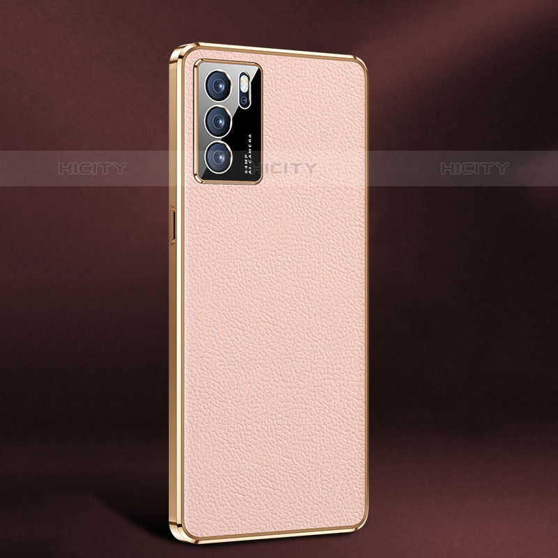 Custodia Lusso Pelle Cover JB2 per Oppo Reno6 Pro 5G India Rosa