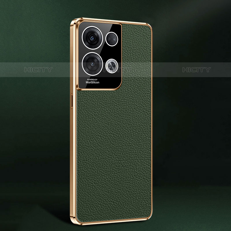 Custodia Lusso Pelle Cover JB2 per Oppo Reno8 Pro 5G Verde