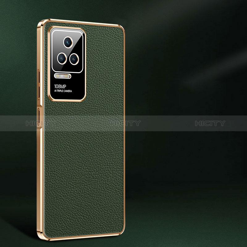 Custodia Lusso Pelle Cover JB2 per Xiaomi Poco F4 5G Verde