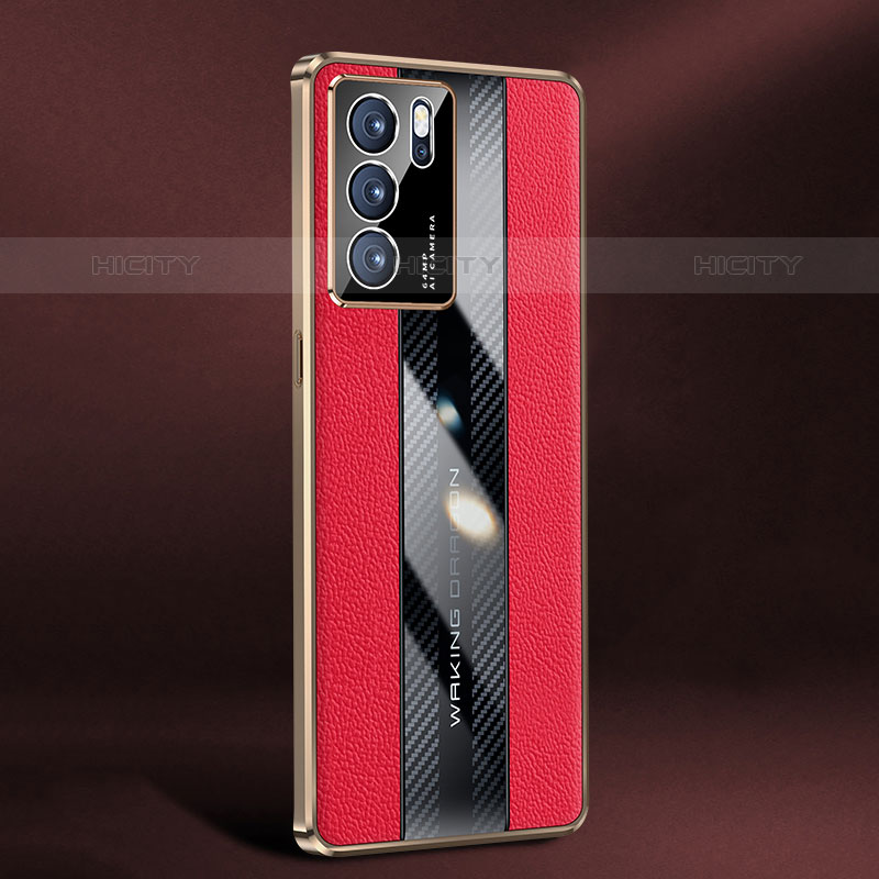 Custodia Lusso Pelle Cover JB3 per Oppo Reno6 Pro 5G India Rosso