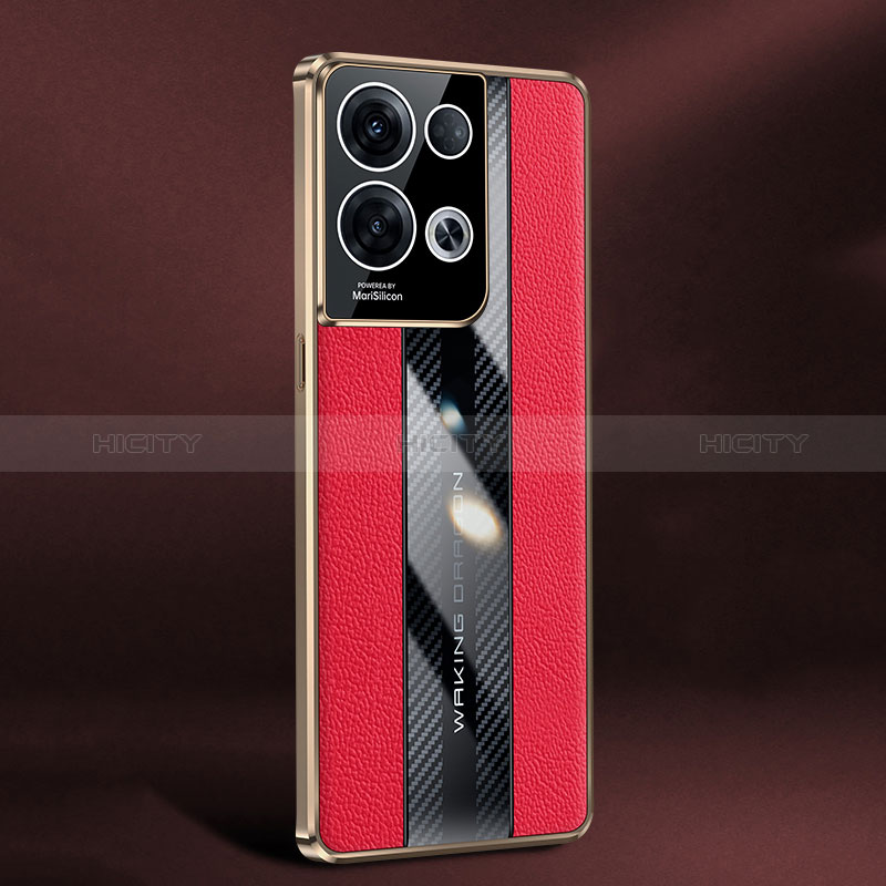 Custodia Lusso Pelle Cover JB3 per Oppo Reno9 Pro+ Plus 5G Rosso