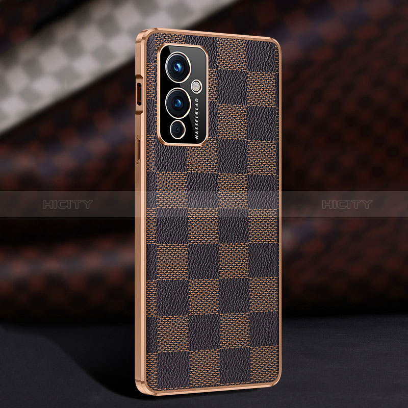 Custodia Lusso Pelle Cover JB4 per OnePlus 9 5G Marrone