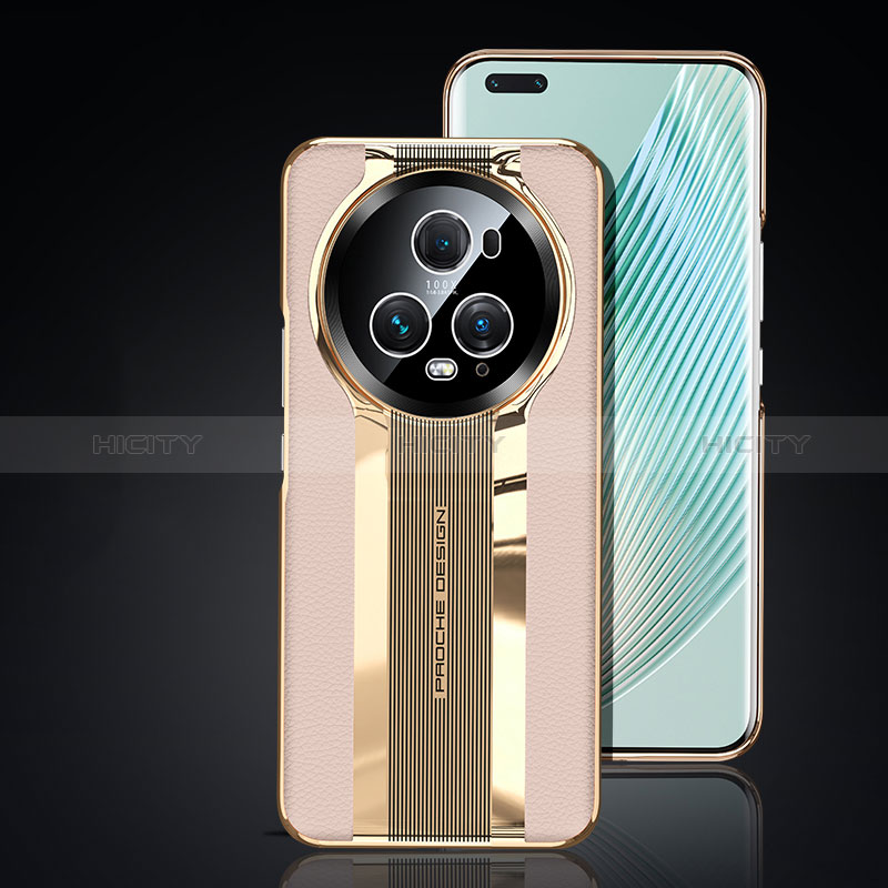 Custodia Lusso Pelle Cover JB6 per Huawei Honor Magic5 Pro 5G Oro