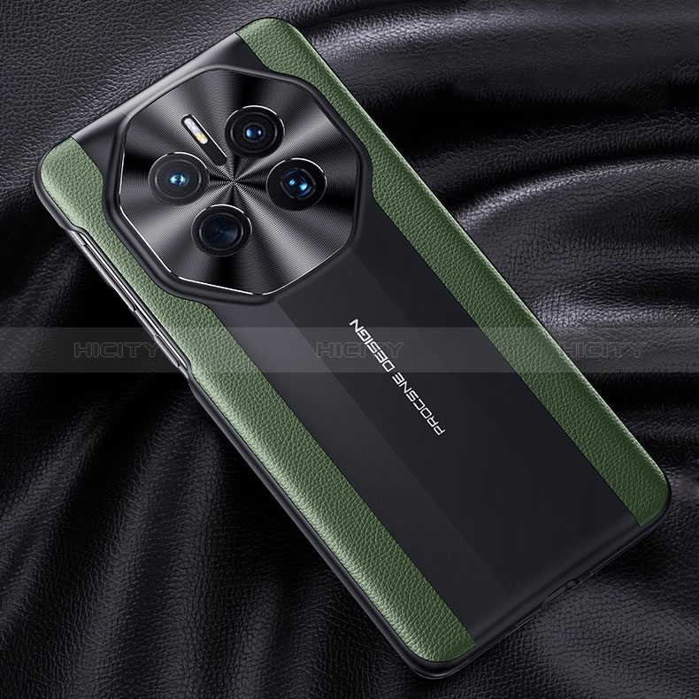 Custodia Lusso Pelle Cover JB6 per Huawei Mate 50 RS Verde