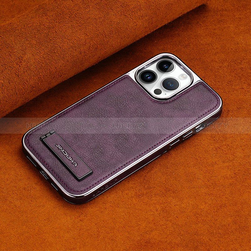 Custodia Lusso Pelle Cover JD2 per Apple iPhone 14 Pro Max Viola