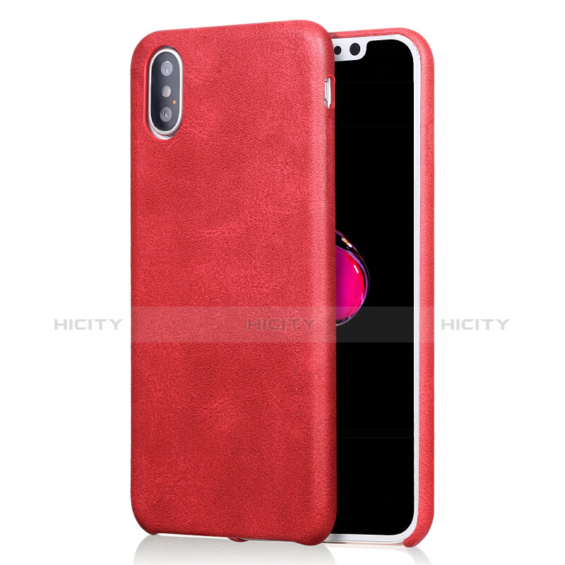 Custodia Lusso Pelle Cover L01 per Apple iPhone Xs Max Rosso