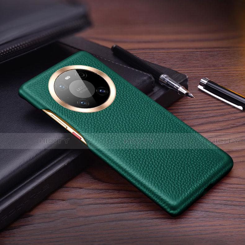 Custodia Lusso Pelle Cover L01 per Huawei Mate 40 Pro Verde