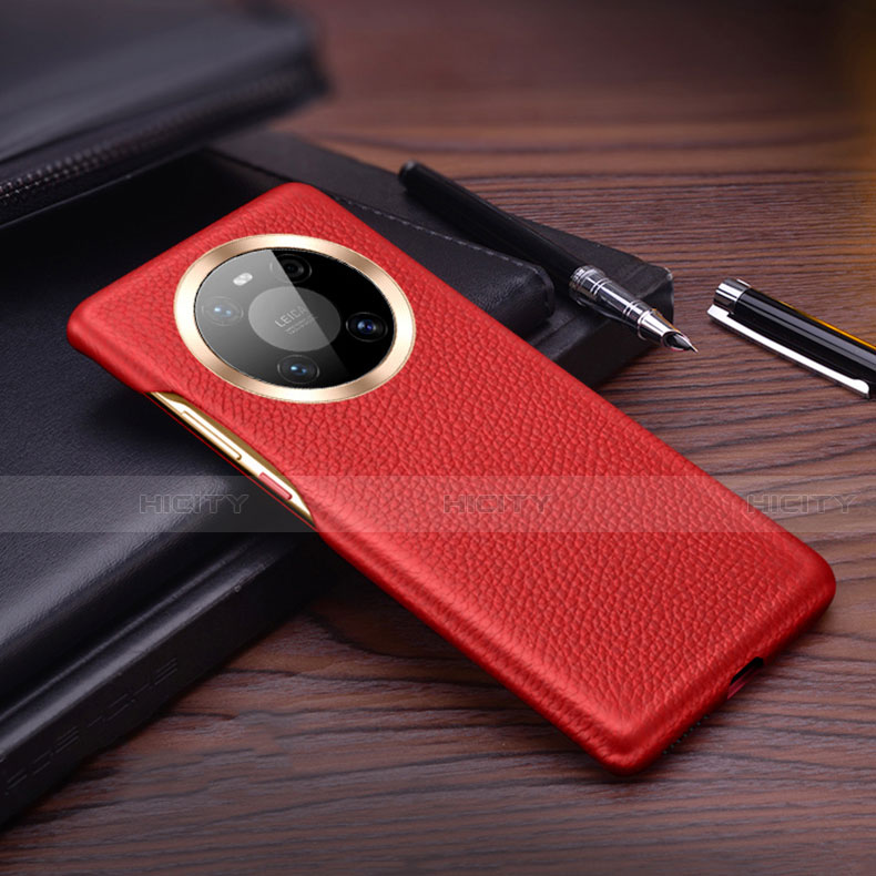 Custodia Lusso Pelle Cover L01 per Huawei Mate 40 Rosso