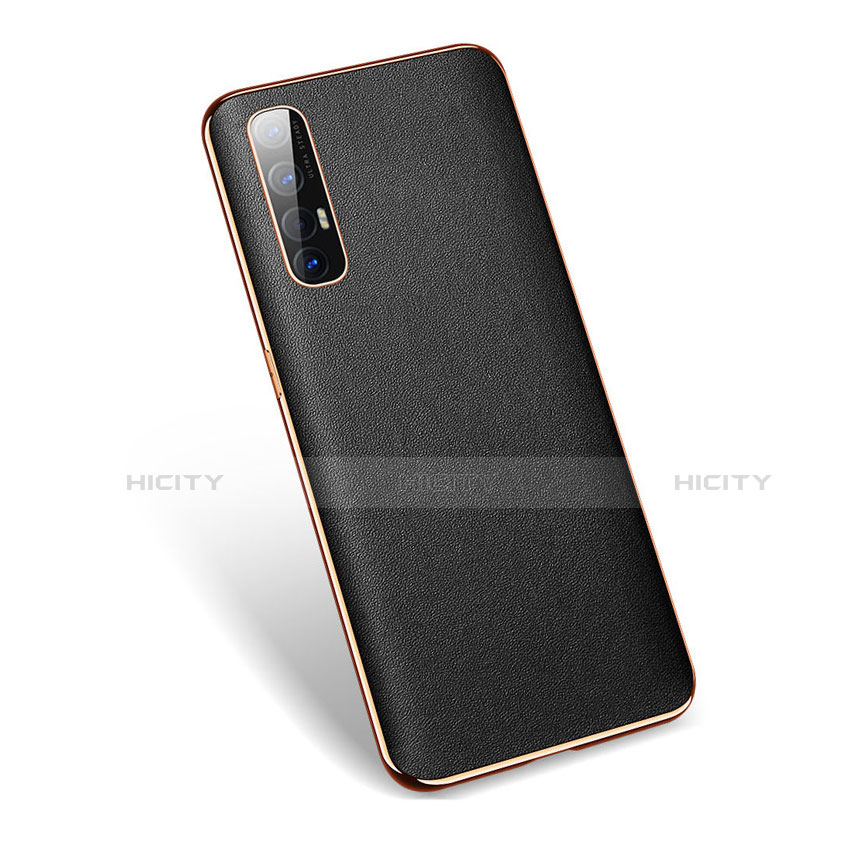 Custodia Lusso Pelle Cover L01 per Oppo Reno3 Pro Nero