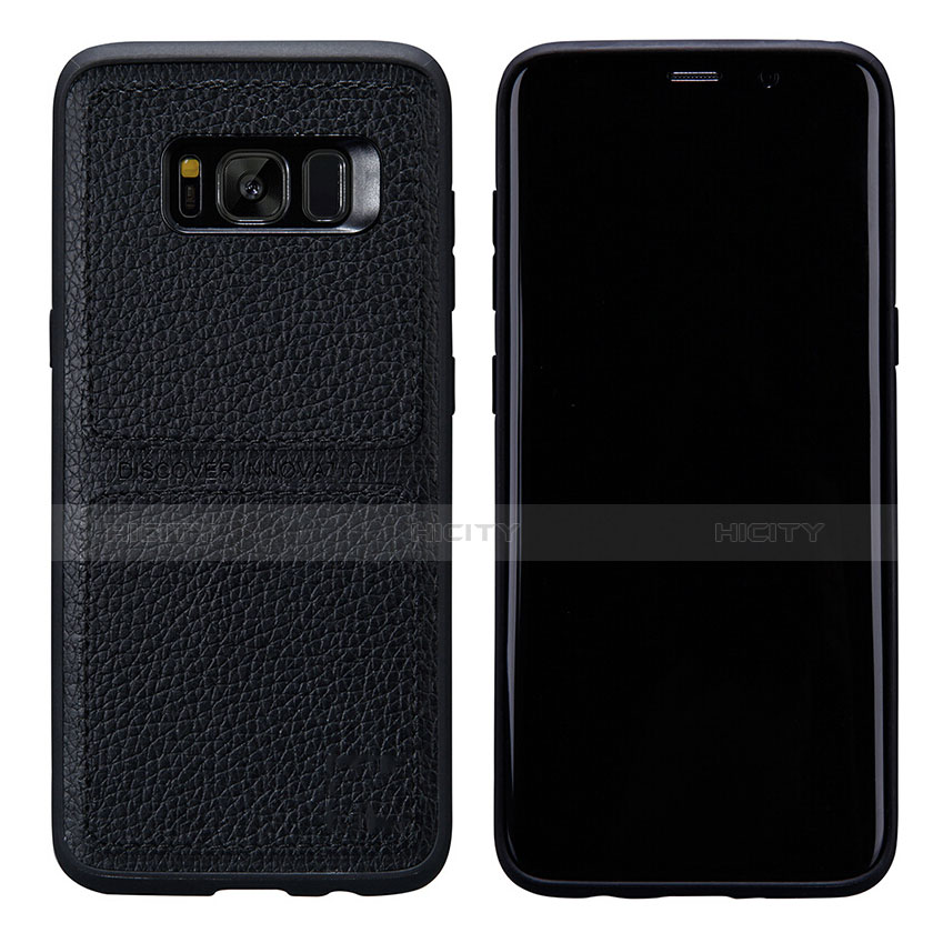 Custodia Lusso Pelle Cover L01 per Samsung Galaxy S8 Nero