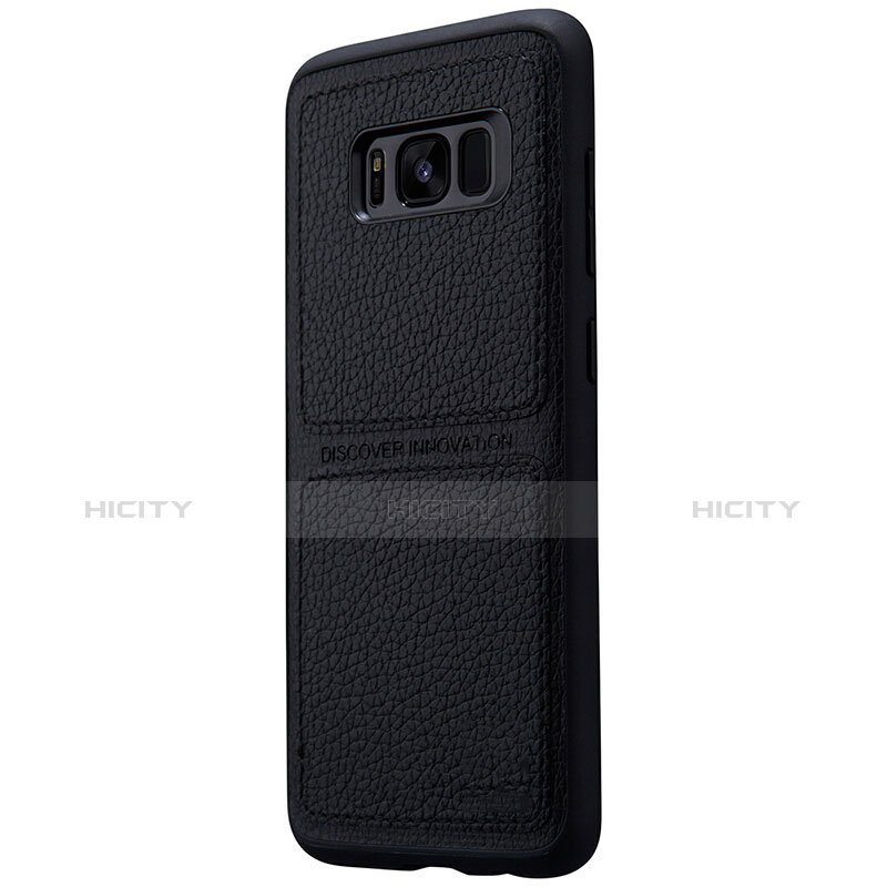 Custodia Lusso Pelle Cover L01 per Samsung Galaxy S8 Plus Nero