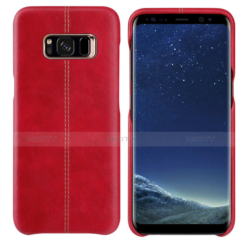 Custodia Lusso Pelle Cover L01 per Samsung Galaxy S8 Rosso