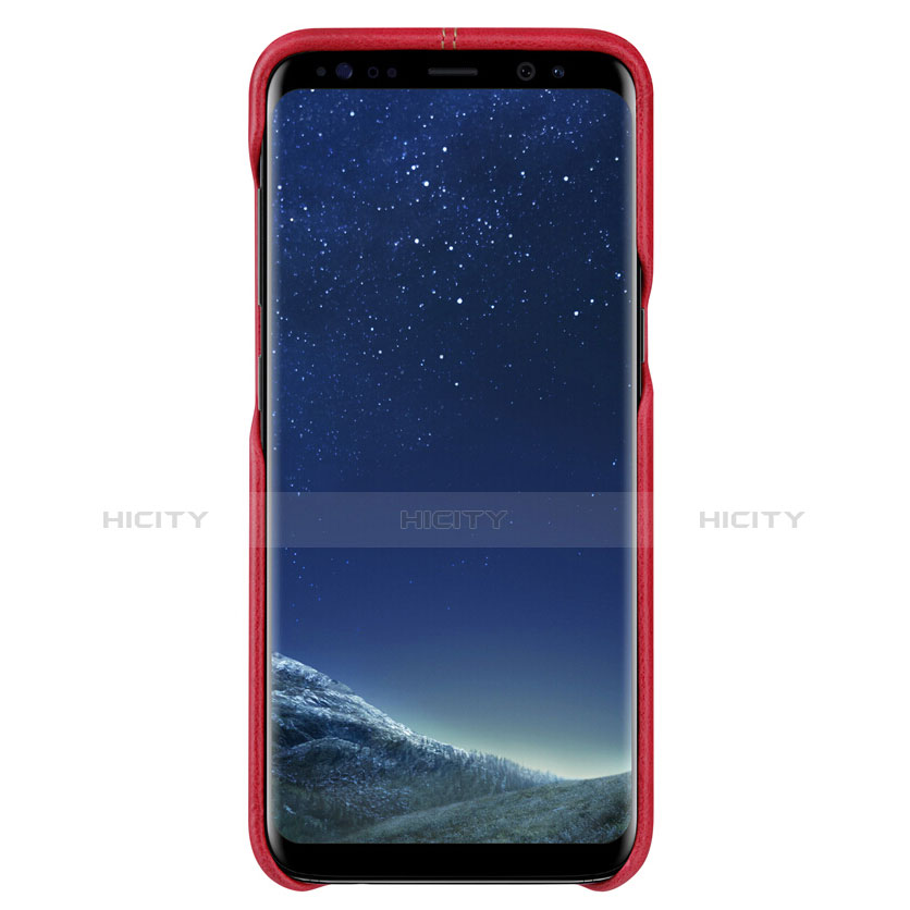 Custodia Lusso Pelle Cover L01 per Samsung Galaxy S8 Rosso