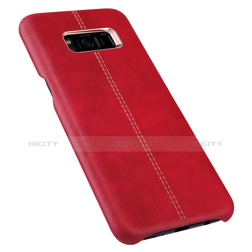 Custodia Lusso Pelle Cover L01 per Samsung Galaxy S8 Rosso