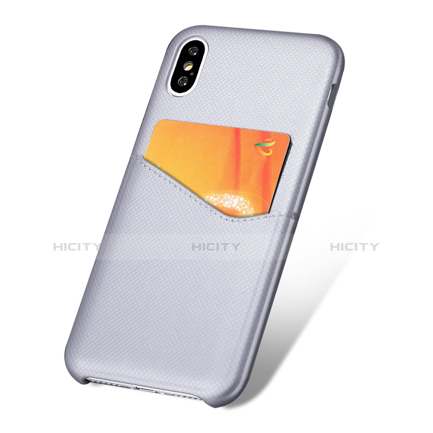 Custodia Lusso Pelle Cover L05 per Apple iPhone Xs Bianco