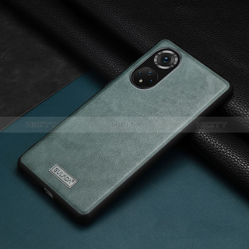 Custodia Lusso Pelle Cover LD1 per Huawei Honor 50 5G Verde