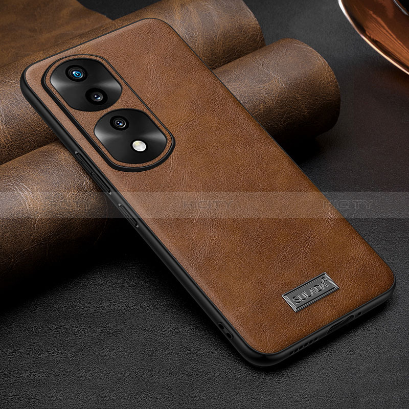 Custodia Lusso Pelle Cover LD1 per Huawei Honor 70 Pro+ Plus 5G Marrone