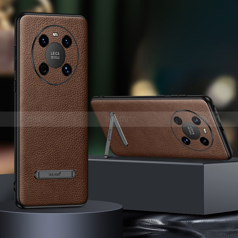 Custodia Lusso Pelle Cover LD1 per Huawei Mate 40 Marrone