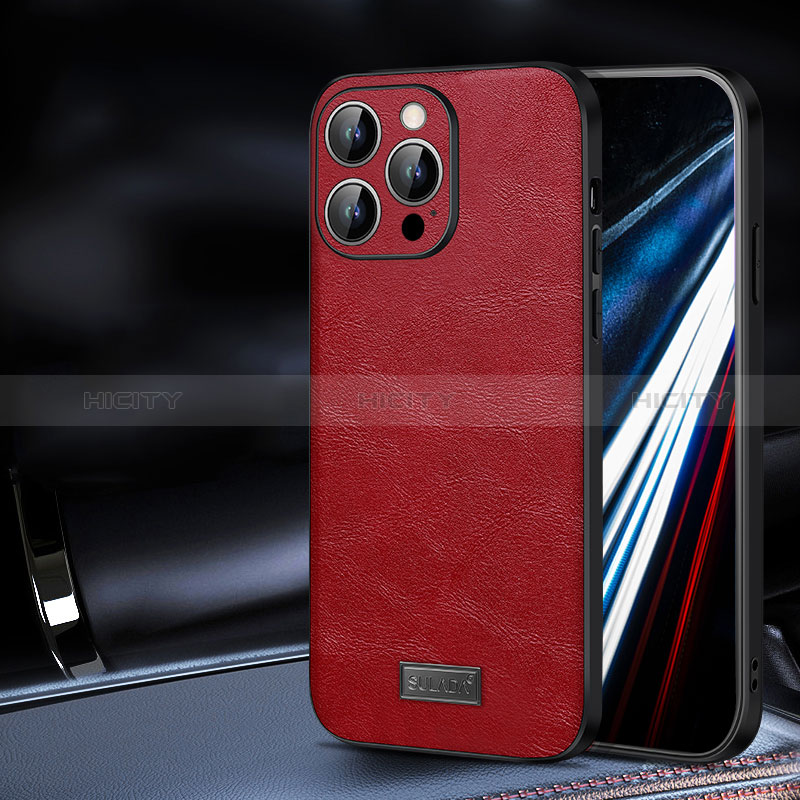 Custodia Lusso Pelle Cover LD2 per Apple iPhone 13 Pro Max Rosso