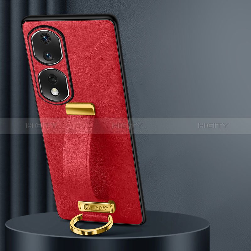 Custodia Lusso Pelle Cover LD2 per Huawei Honor 80 Pro 5G Rosso