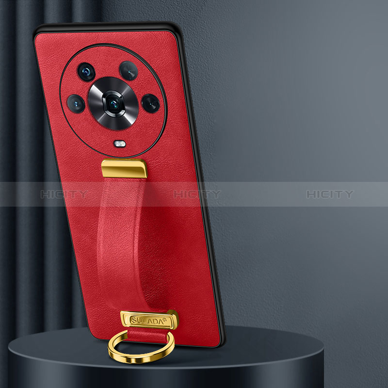 Custodia Lusso Pelle Cover LD2 per Huawei Honor Magic4 5G Rosso