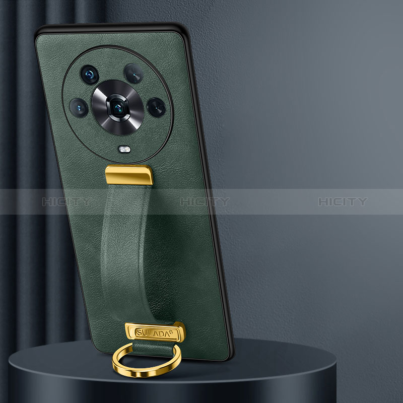 Custodia Lusso Pelle Cover LD2 per Huawei Honor Magic4 5G Verde