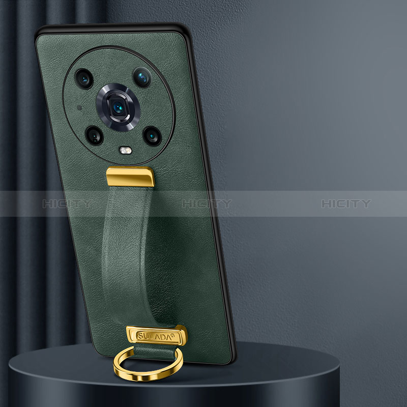 Custodia Lusso Pelle Cover LD2 per Huawei Honor Magic4 Pro 5G Verde