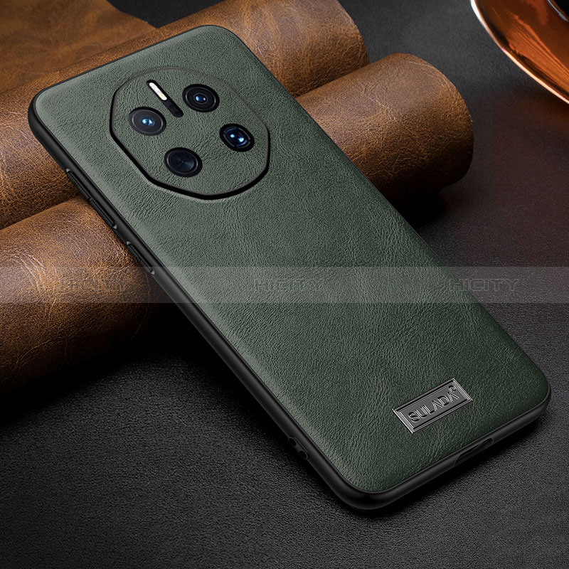 Custodia Lusso Pelle Cover LD2 per Huawei Mate 50 RS Verde