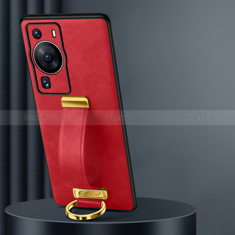 Custodia Lusso Pelle Cover LD3 per Huawei P60 Pro Rosso