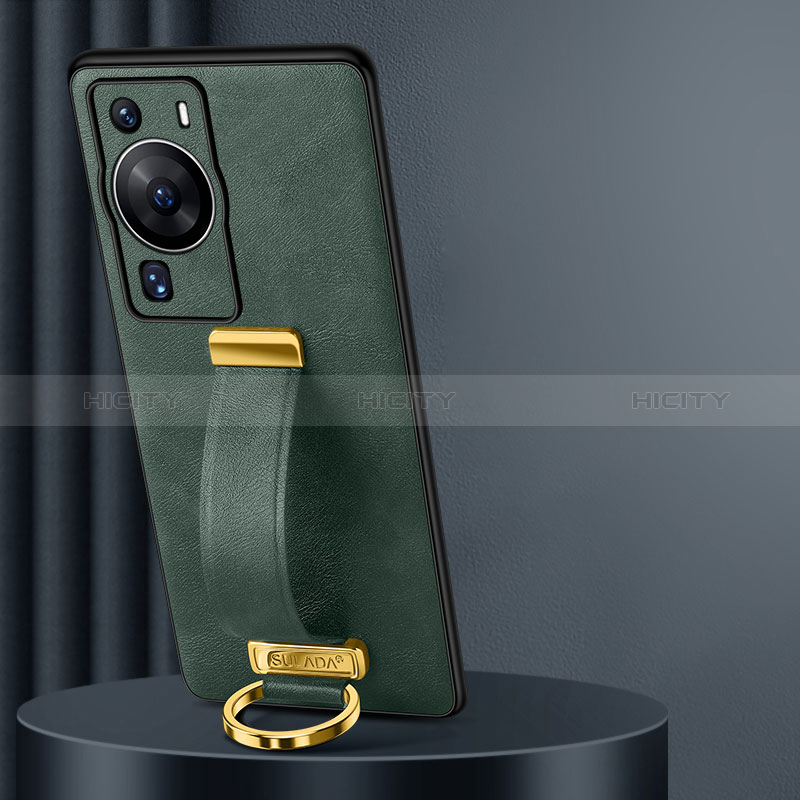 Custodia Lusso Pelle Cover LD3 per Huawei P60 Pro Verde