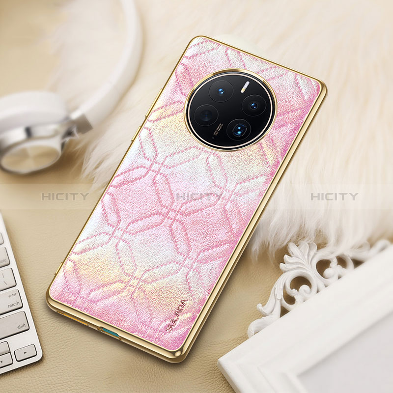 Custodia Lusso Pelle Cover LD4 per Huawei Mate 50 Pro Rosa