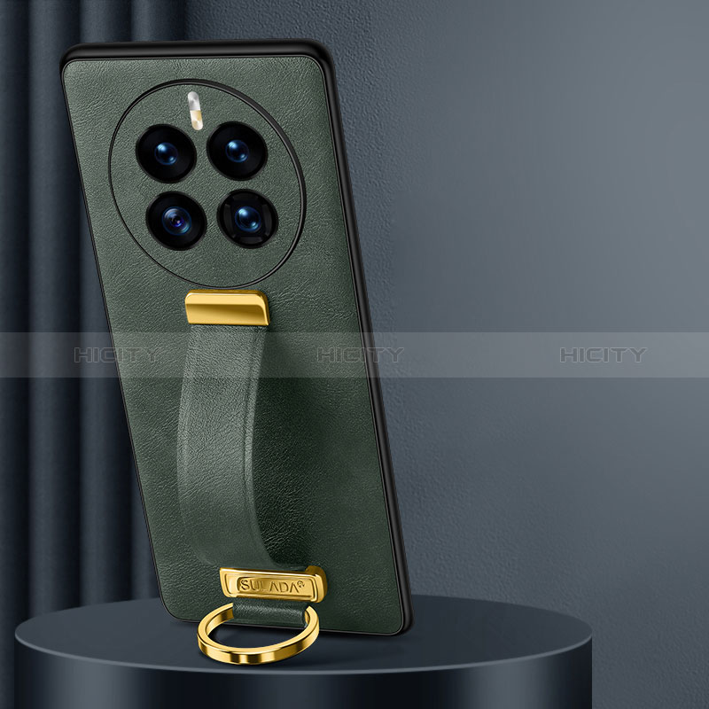 Custodia Lusso Pelle Cover LD5 per Huawei Mate 50 Verde