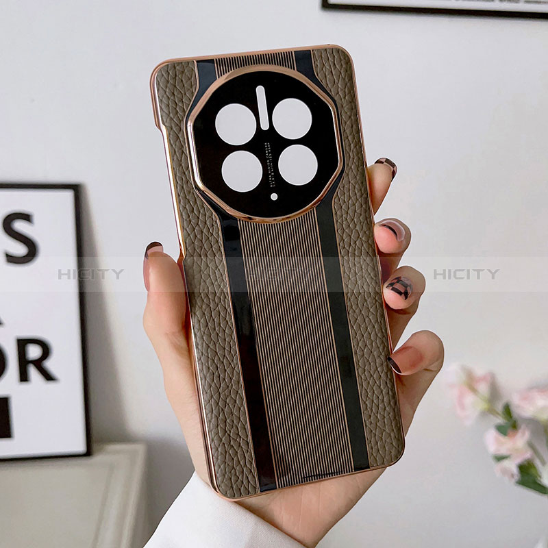 Custodia Lusso Pelle Cover LF1 per Huawei Mate 50 Marrone