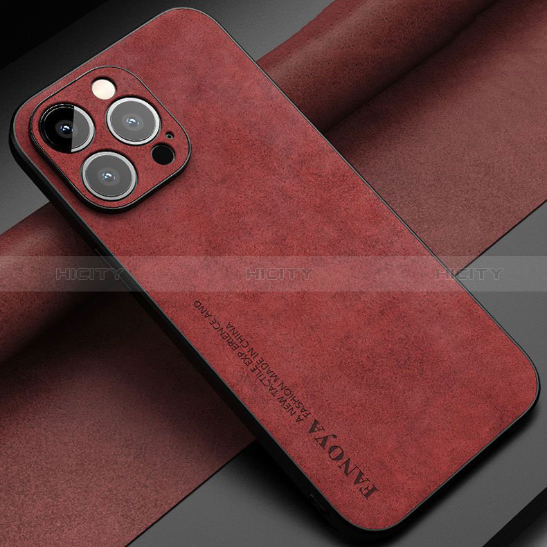 Custodia Lusso Pelle Cover LS1 per Apple iPhone 15 Pro Rosso