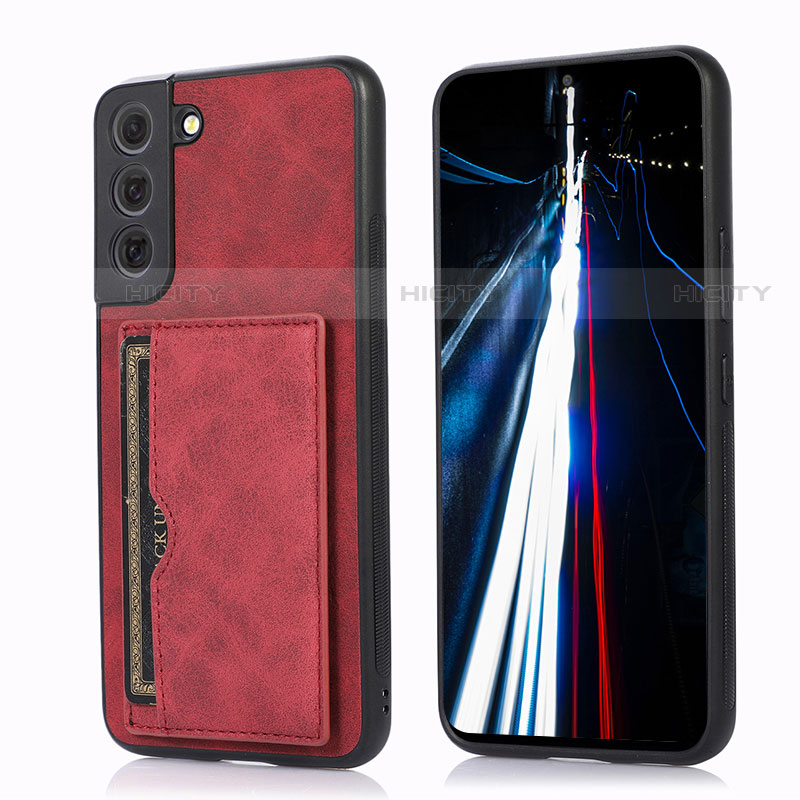 Custodia Lusso Pelle Cover M03T per Samsung Galaxy S21 Plus 5G Rosso