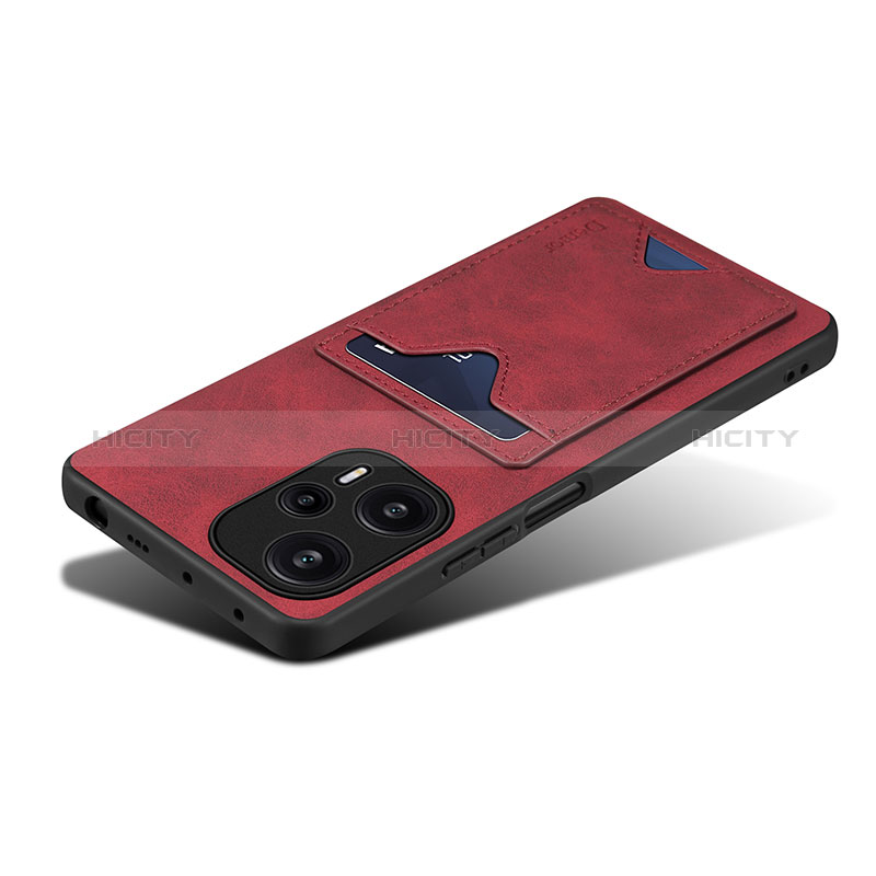 Custodia Lusso Pelle Cover MT2 per Xiaomi Poco F5 5G Rosso