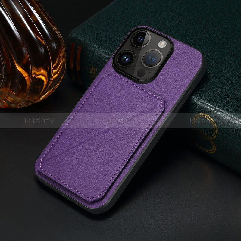 Custodia Lusso Pelle Cover MT4 per Apple iPhone 14 Pro Max Viola